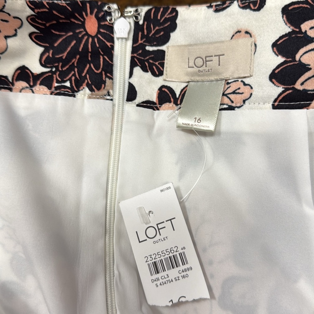 LOFT Floral Print Women's Skirt 16 NWT - Picture 10 of 12